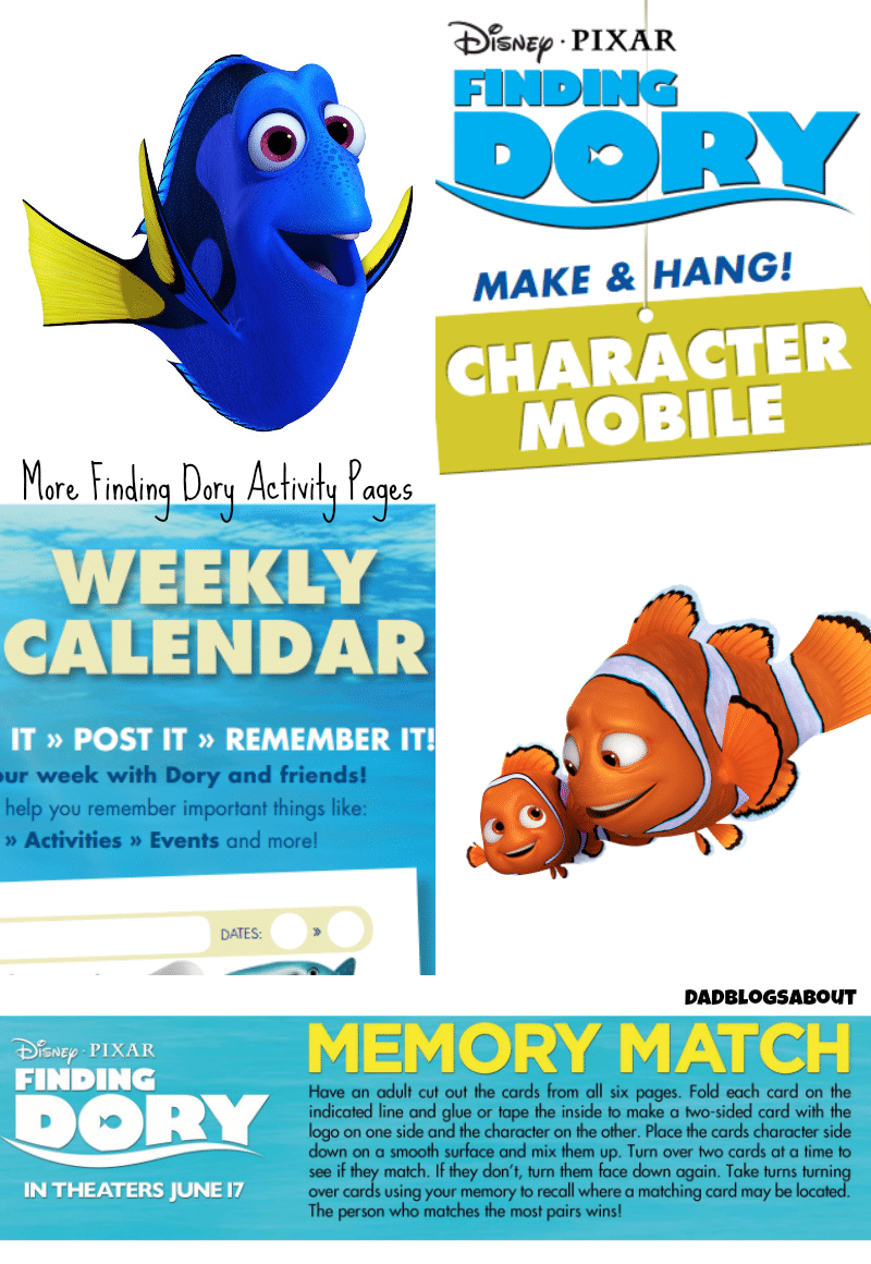 Fing More Finding Dory Activity Pages at DadBlogsAbout.com