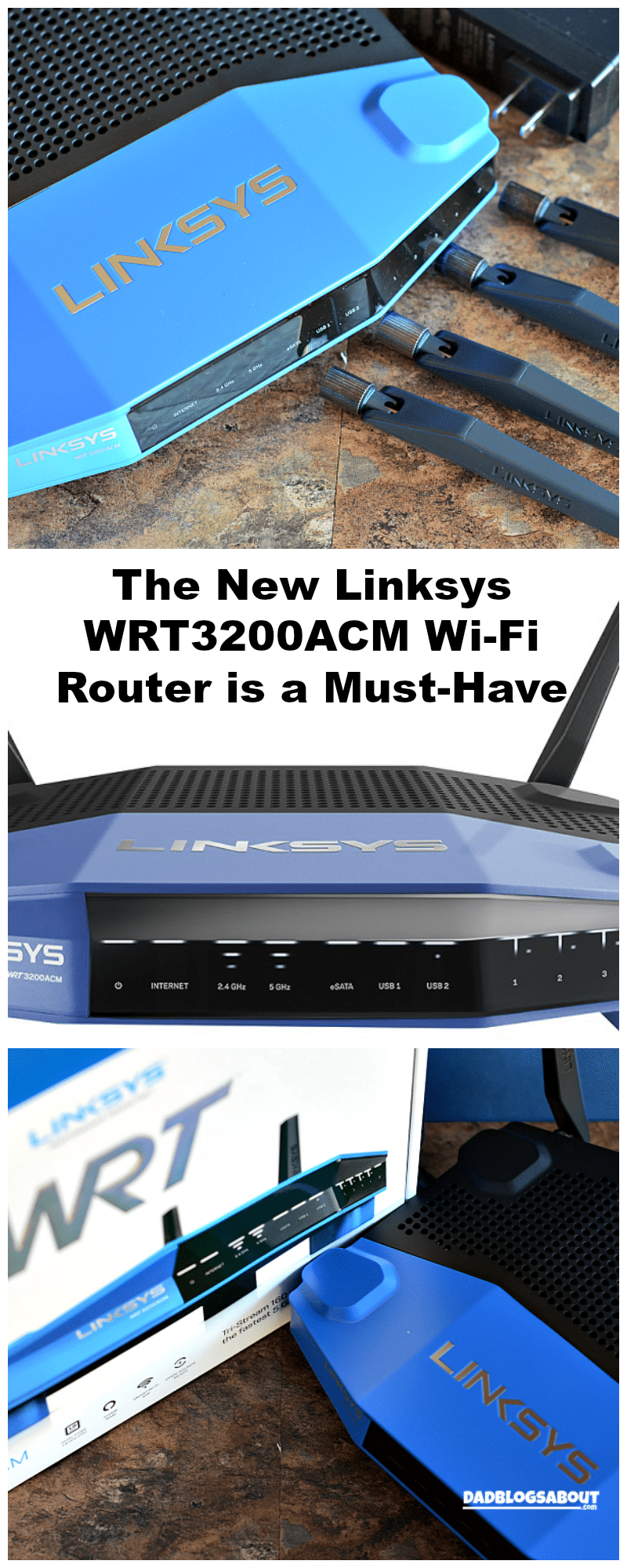 The New Linksys WRT3200ACM Wi-Fi Router is a Must-Have. Learn more at DadBlogsAbout.com
